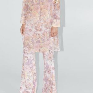 Zara Floral Pants XS